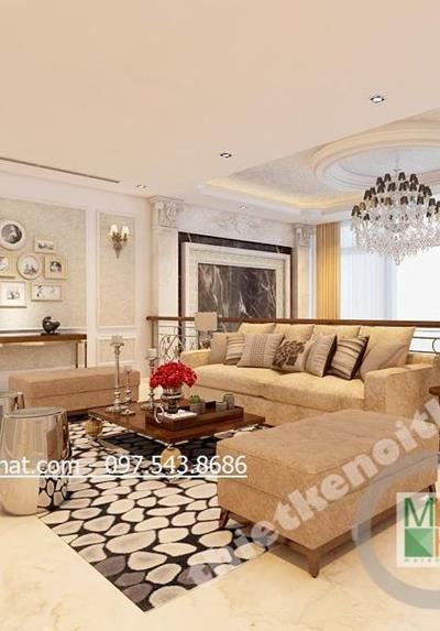 Thiết kế nội thất căn hộ Duplex Mandarin Garden phong cách tân cổ điển